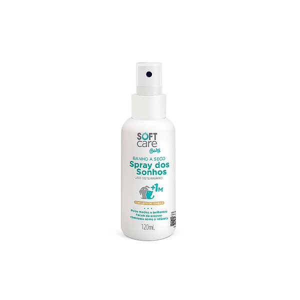 Banho A Seco Baby Soft Care Spray Dos Sonhos Para Cães E Gatos Filhotes 120ml