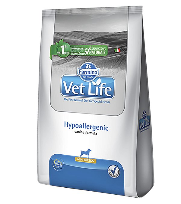 Ração Vet Life Hypoallergenic Cães Adultos Pequeno Porte 2kg