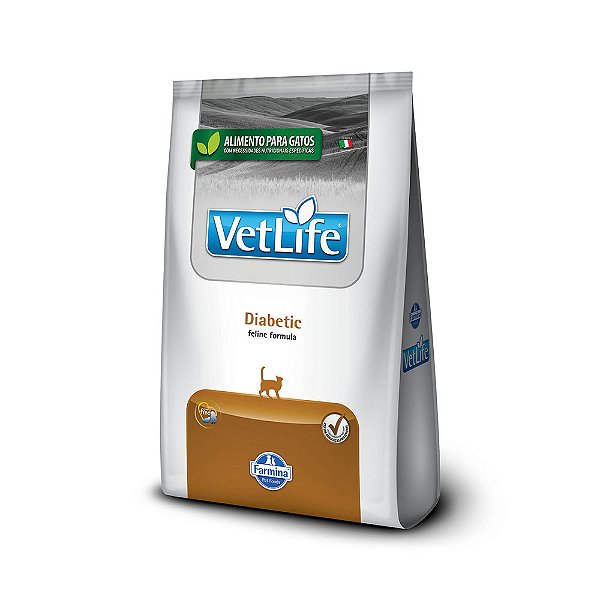 Ração Vet Life Diabetic Gatos Adultos 2kg