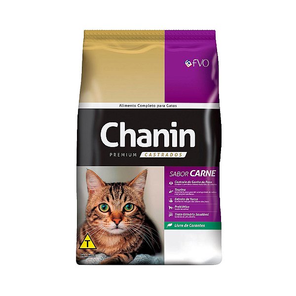 Raçao Chanin Gatos Castrado 10kg