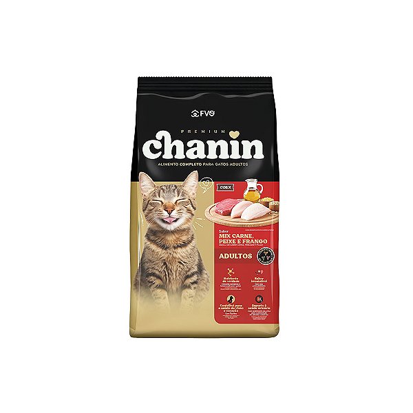 Raçao Chanin Gatos Adulto Mix 10kg