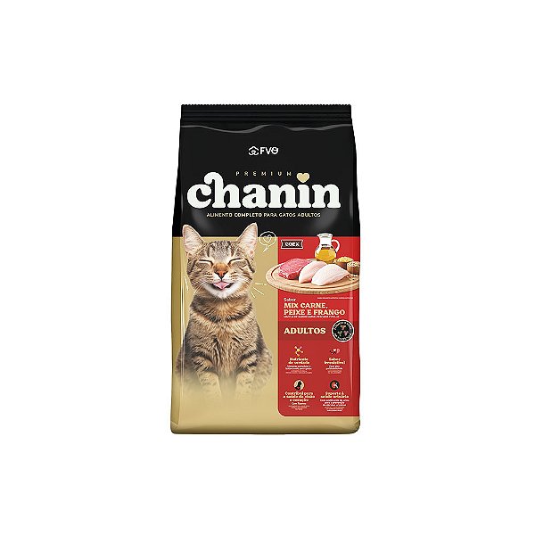 Raçao Chanin Gatos Adulto Mix 25kg