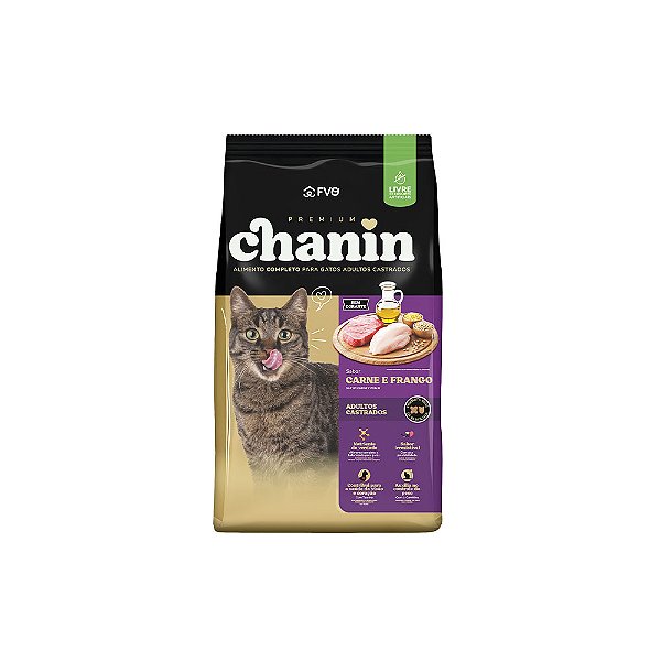 Raçao Chanin Gatos Castrado 25kg