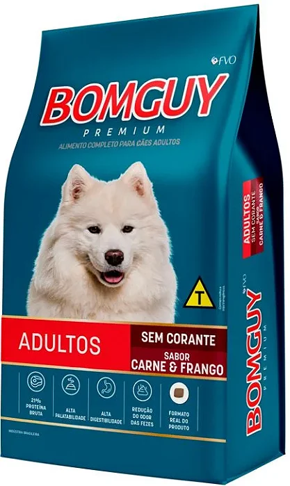 Raçao Bomguy Premium Caes Adulto Carne E Frango 10kg