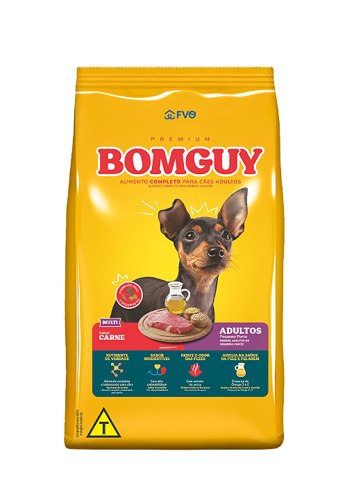 Raçao Bomguy Premium Caes Adulto Raças Pequenas Carne 10kg