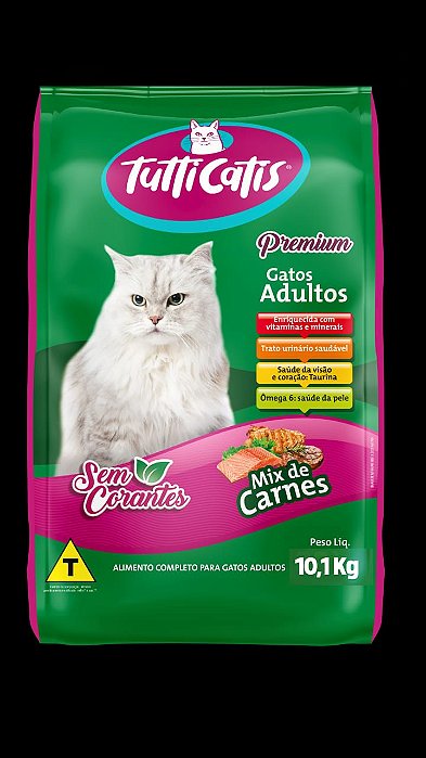 Ração Tutticatis Premium Gatos Adultos Mix Sem Corantes 10kg