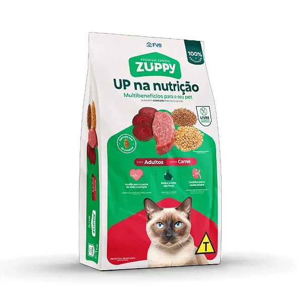 Raçao Zuppy Gato Adulto Carne 10kg