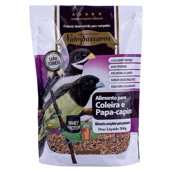 Ração Pássaros Coleiro E Papa Capim Sache 500g