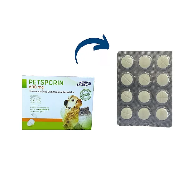 Petsporin 600mg Cartela 12comprimidos