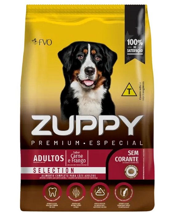 Raçao Zuppy Selection Caes Adultos Carne E Frango 20kg