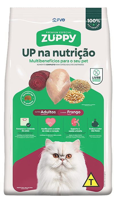 Raçao Zuppy Gato Castrado Frango 10kg