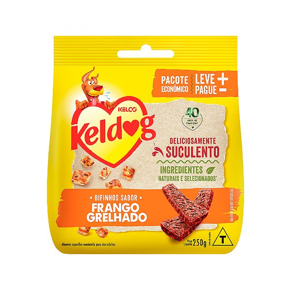 Petisco Bifinho Keldog Frango Grelhado 250g