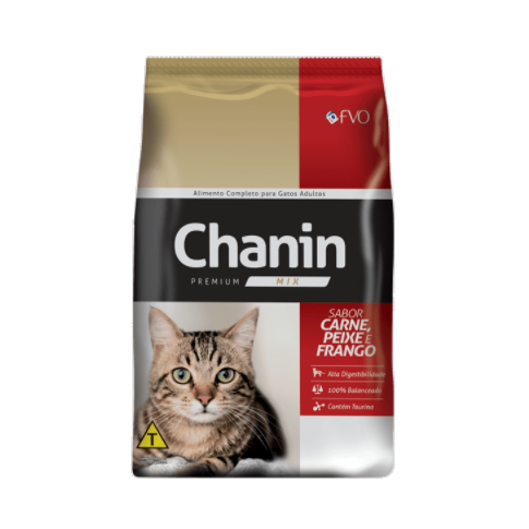 Raçao Chanin Gato Adulto Mix 1kg