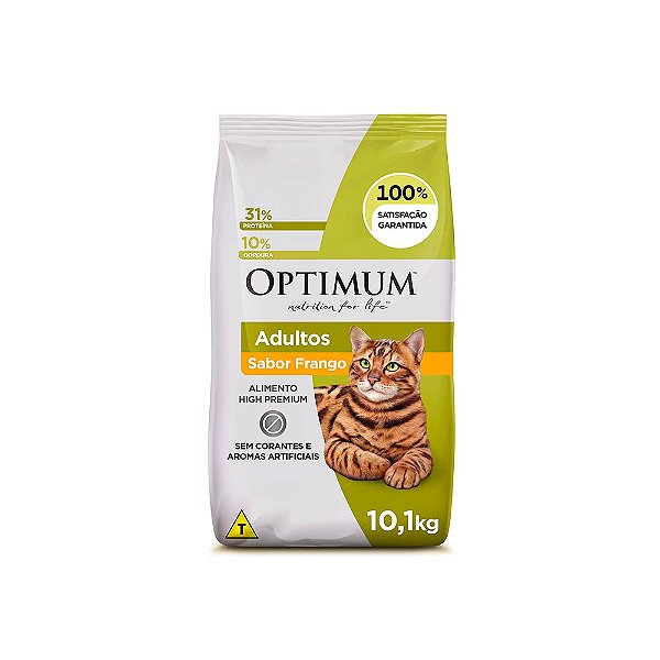 Raçao Optimum Gato Adulto Frango 10kg