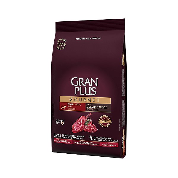 Ração Granplus Pacoteira Cães Filhotes Mini Gourmet Ovelha E Arroz 3kg