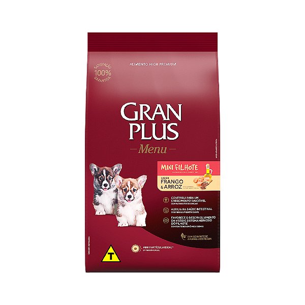 Ração Granplus Cães Filhote Porte Mini Frango E Arroz 1kg