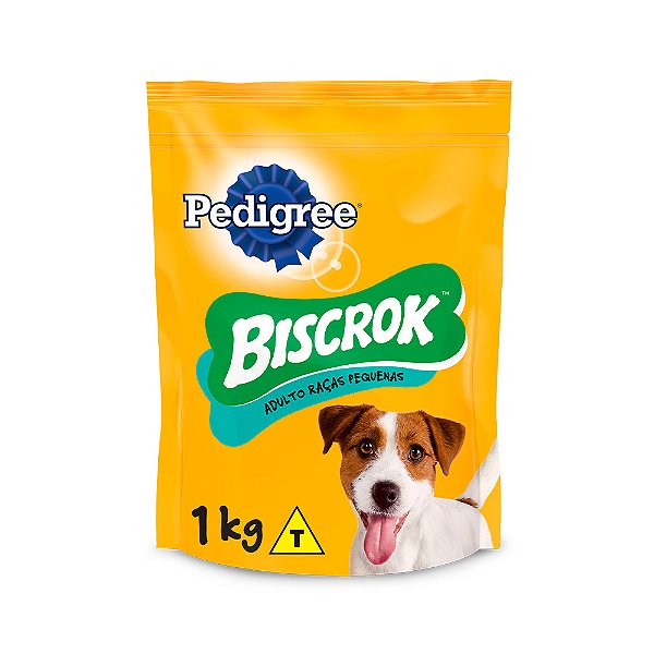 Petisco Biscoito Pedigree Biscrok Mini Cães Adultos Raças Pequenas 1kg