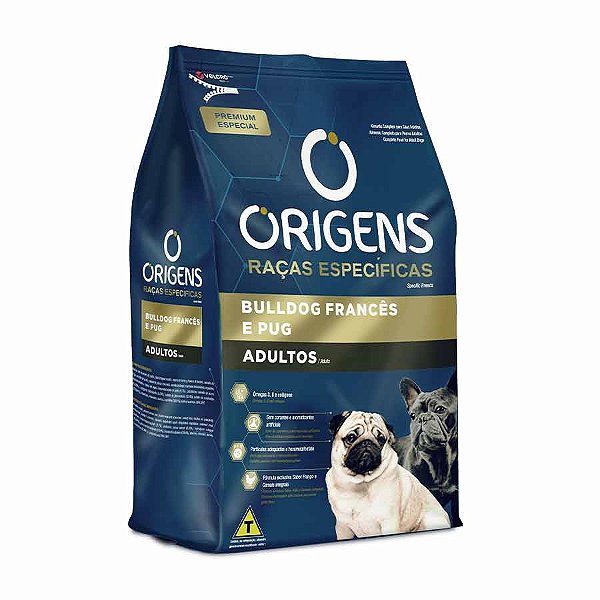 Ração Origens Caes Adultos Raças Específicas Bulldog Francês E Pug 1kg