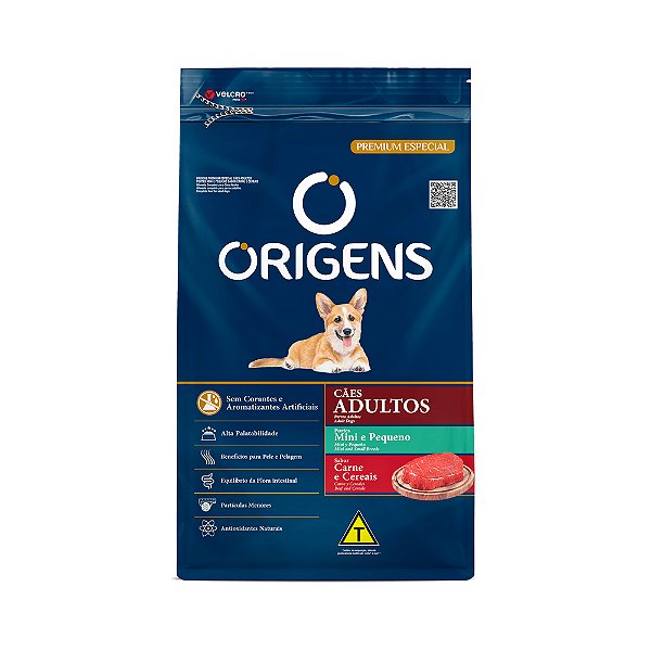 Origens Cães Adultos Porte Mini E Pequeno Carne E Cereais 1kg