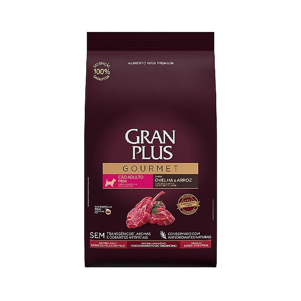 Ração Granplus Gourmet Cães Adultos Porte Mini Ovelha E Arroz 10kg