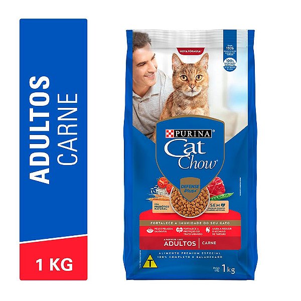 Ração Cat Chow Gatos Adulto Carne 1kg