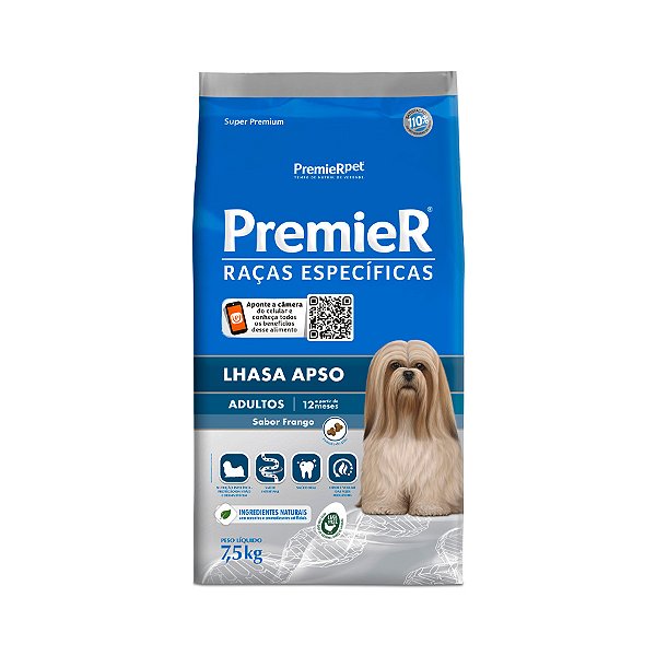 Raçao Premier Caes Adultos Racas Especificas Lhasa Apso 7,5kg