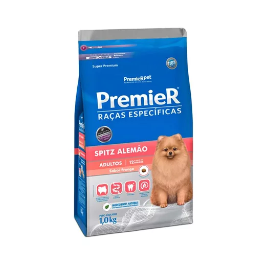 Raçao Premier Caes Adultos Racas Especificas Spitz Alemão 1kg
