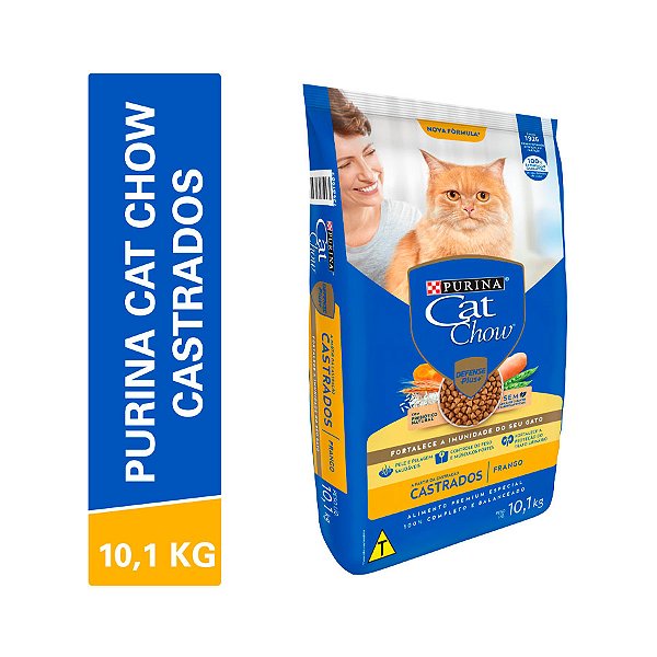 Ração Cat Chow Gatos Castrados Frango 10kg