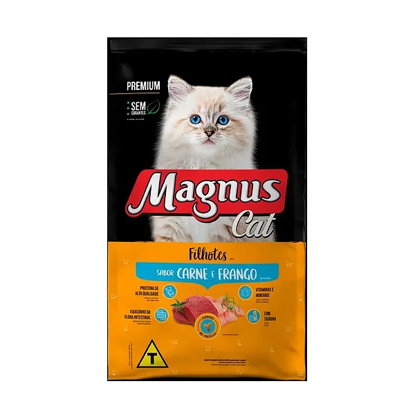 Ração Magnus Gatos Filhotes Carne E Frango 1kg