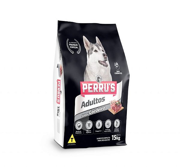 Raçao Perrus Caes Adulto Cordeiro 15kg
