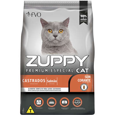 Raçao Zuppy Gato Castrado Salmao 1kg