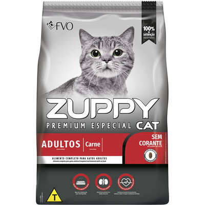 Raçao Zuppy Gato Adulto Carne 1kg