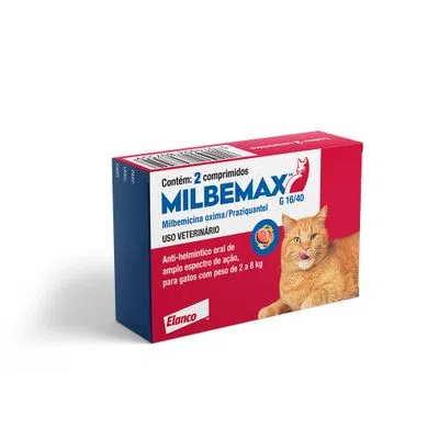 Vermífugo Milbemax Para Gatos 2 A 8kg 16/40mg