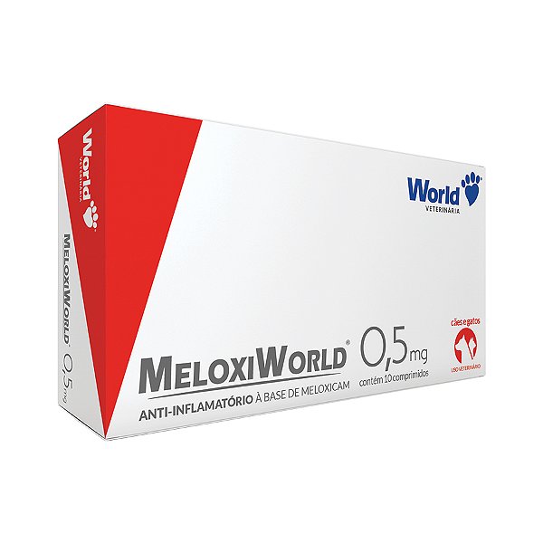 Anti-inflamatório Meloxiworld 0,5mg Para Gatos E Cães De 5kg