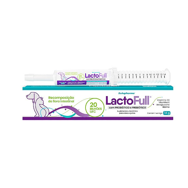 Suplemento Vitamínico Para Cães E Gatos Lactofull 14g