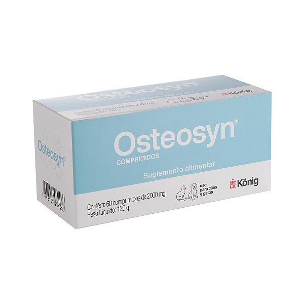Suplemento Konig Osteosyn 2000mg Para Cães E Gatos - 60 Comprimidos