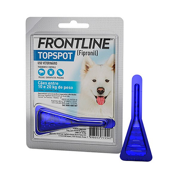 Antipulgas E Carrapatos Frontline Topspot De 10 A 20kg