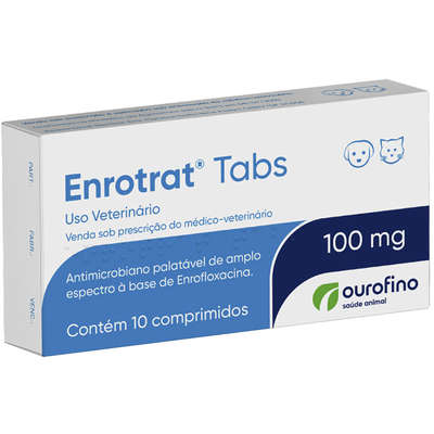 Enrotrat Tabs Ourofino 100mg 10 Comprimidos