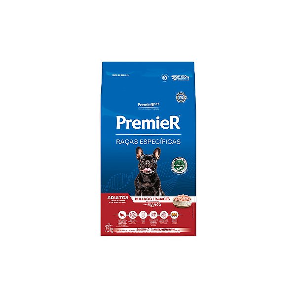Raçao Premier Caes Adulto Racas Especificas Bulldog Frances 7,5kg
