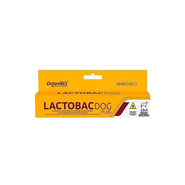 Suplemento Organnact Lactobac Dog Plus Cães 13 Ml