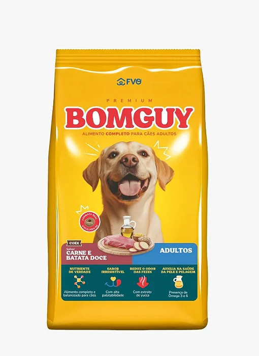 Raçao Bomguy Premium Caes Adulto Coex Carne E Batata Doce 10kg