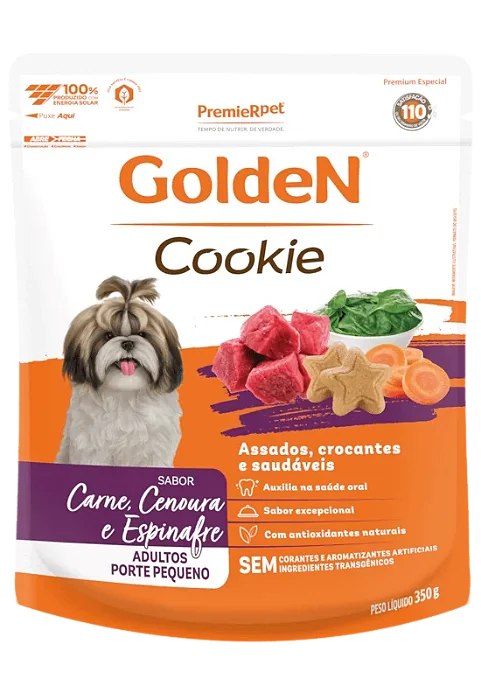 Golden Cookie Caes Adulto Porte Pequeno Carne E Vegetais350g
