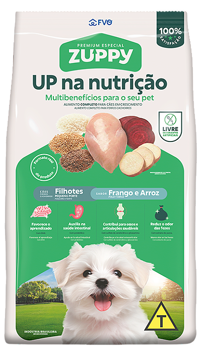 Ração Zuppy Cães Filhotes Pequeno Porte Frango E Arroz 1kg