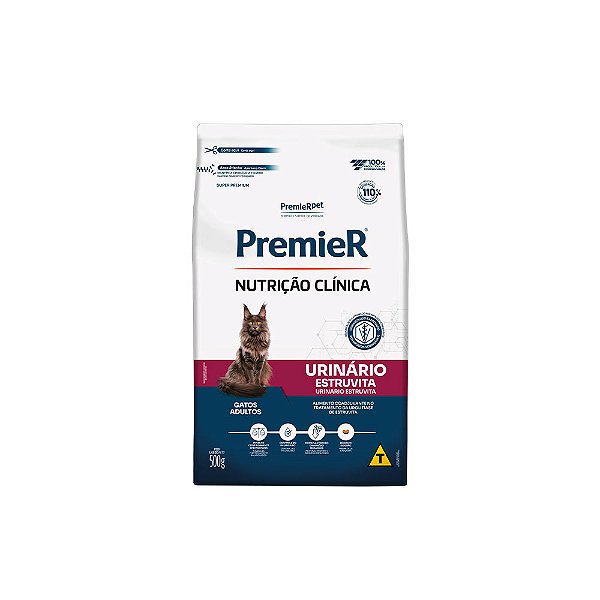 Ração Premier Pacoteira Nutrição Clínica Urinário Gatos Adultos 7,5kg