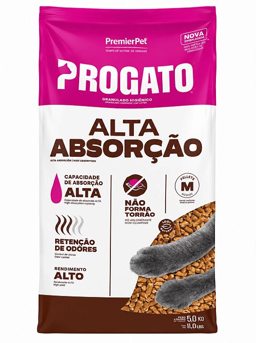 Granulado Higiênico Progato Para Gatos Pinus 5kg