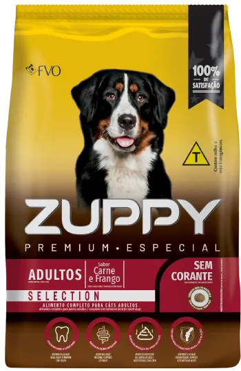 Raçao Zuppy Selection Caes Adultos Carne E Frango 15kg