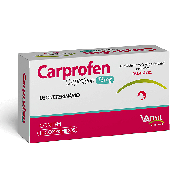 Anti-inflamatório Carproflen Vansil 75mg 14 Comprimidos