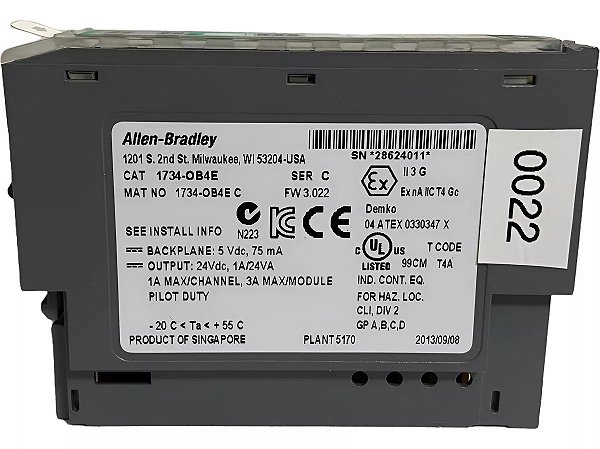 Rockwell 1734-ob4e 5Vdc 75mA Allen Bradley