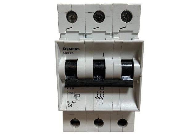 Siemens Disjuntor Tripolar C16 5sx23 Curva C 16a