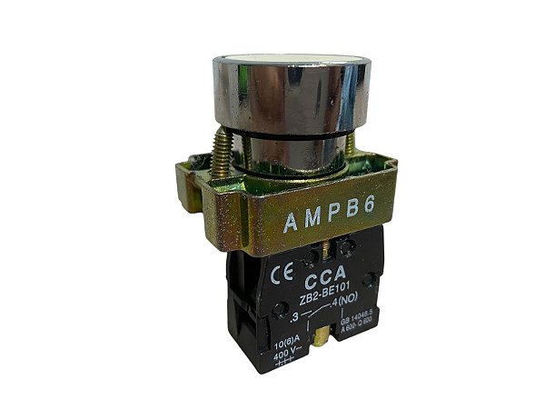 botao auxiliat AMPB6 CE CCA ZB2-BE101 10A 400V CONTATO NA